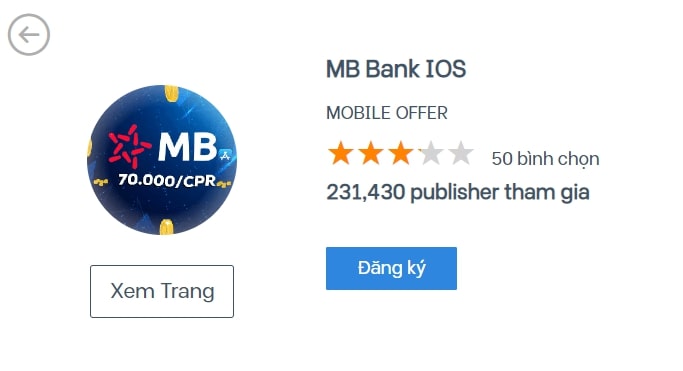 Chọn MB Bank phù hợp hệ điều hành điện thoại đang dùng.