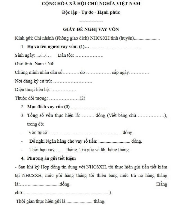 Chi Tiết Về Khoản Vay Tiền Ngân Hàng Chính Sách Xã Hội Xây Nhà 7 mau vay tien ngan hang chinh sach xa hoi xay nha